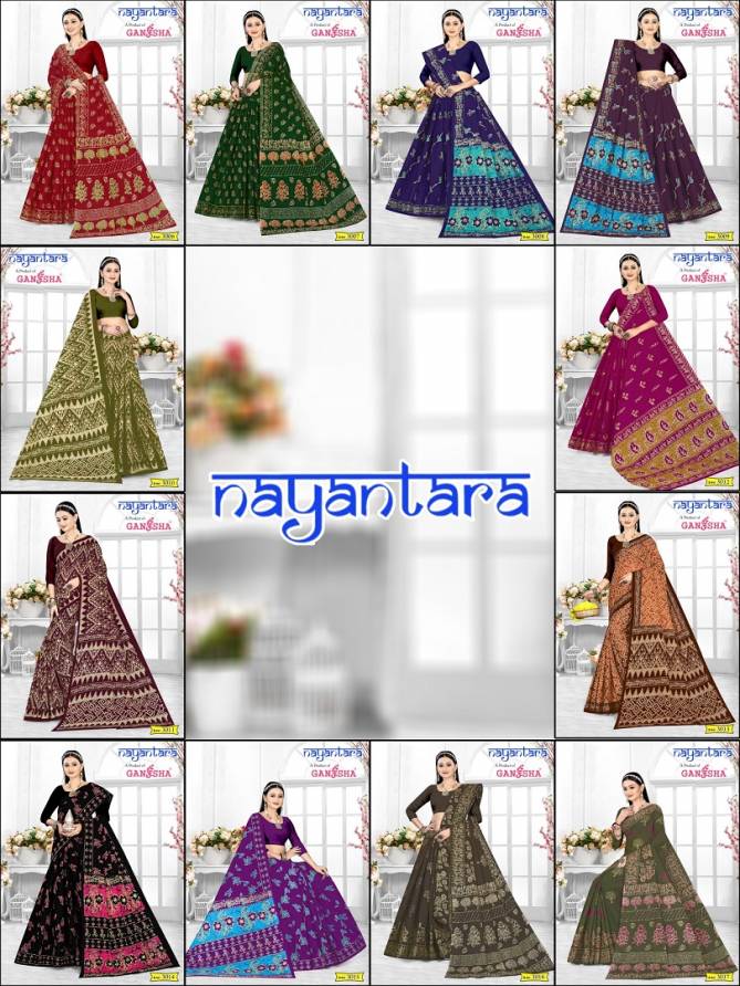 Nayantara Vol 3 By Ganesha Daily Wear Cotton Printed Saree Wholesale Market In Surat